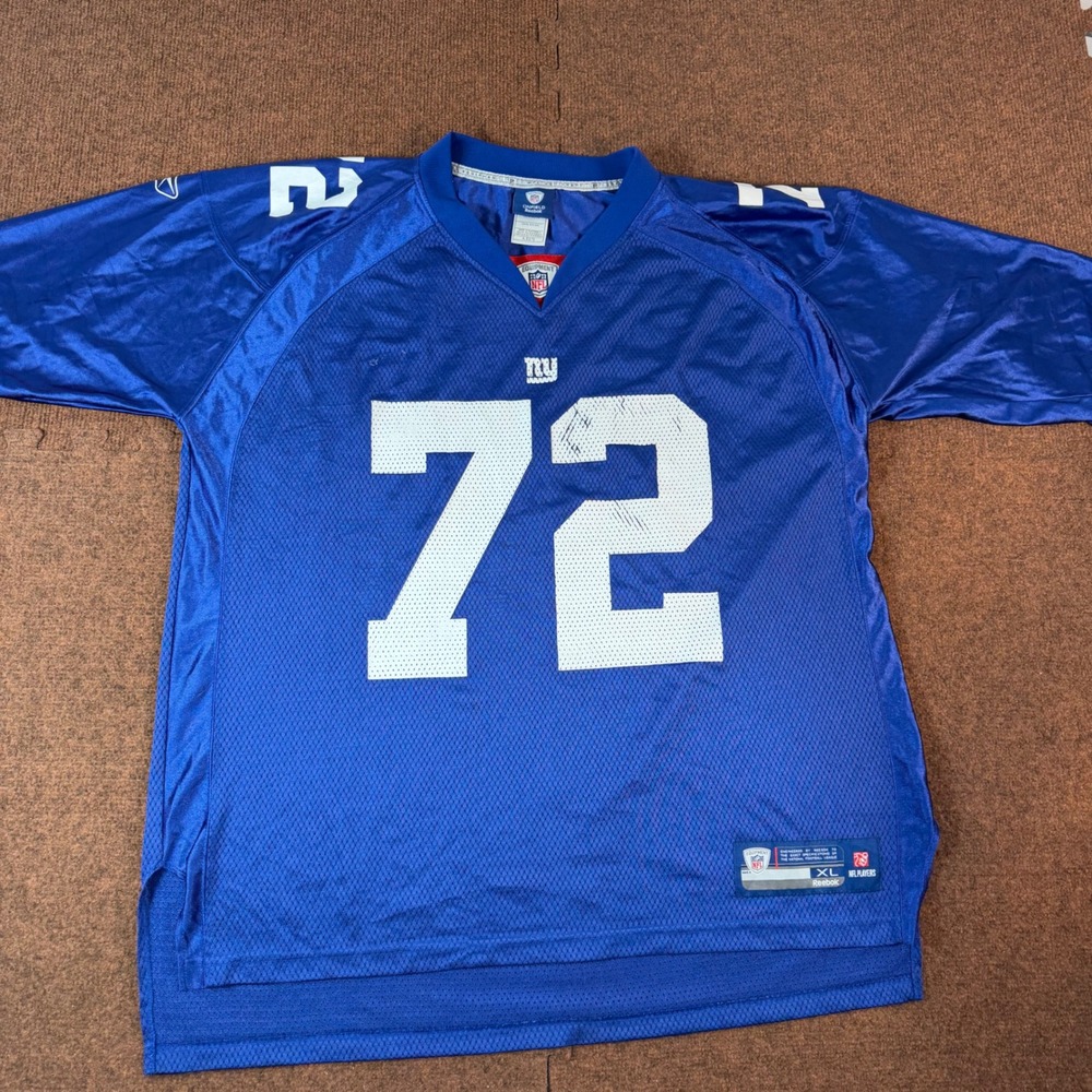 Rare Reebok NFL NY Giants Osi Umenyiora 72 Jersey Mens XL Blue Onfield Equipment